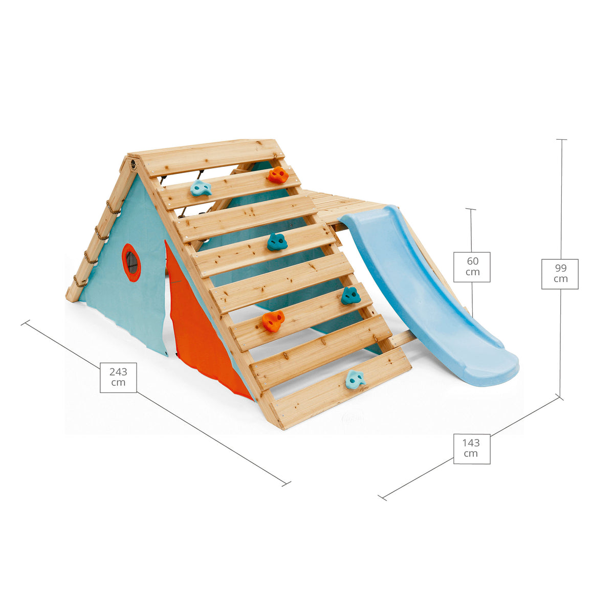 Dimensions of Plum Play's My First Wooden Playcentre and Climbing Frame
