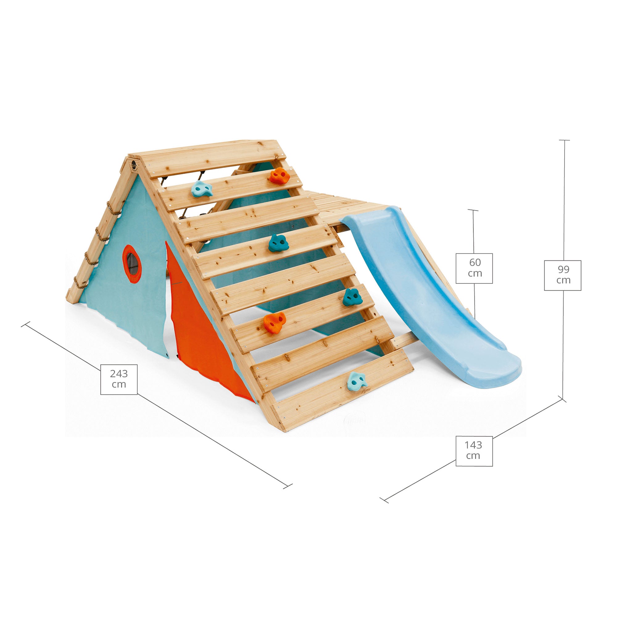 Dimensions of Plum Play's My First Wooden Playcentre and Climbing Frame