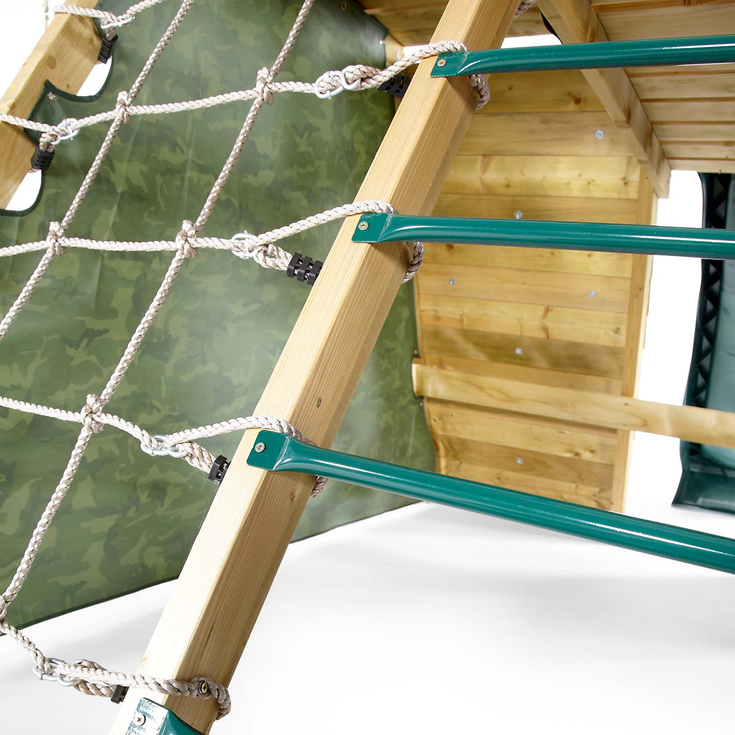 Rungs in the ladder of Plum Play's Climbing Pyramid Wooden Climbing Frame