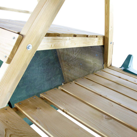 Large platform on top of Plum Play's Climbing Pyramid Wooden Climbing Frame