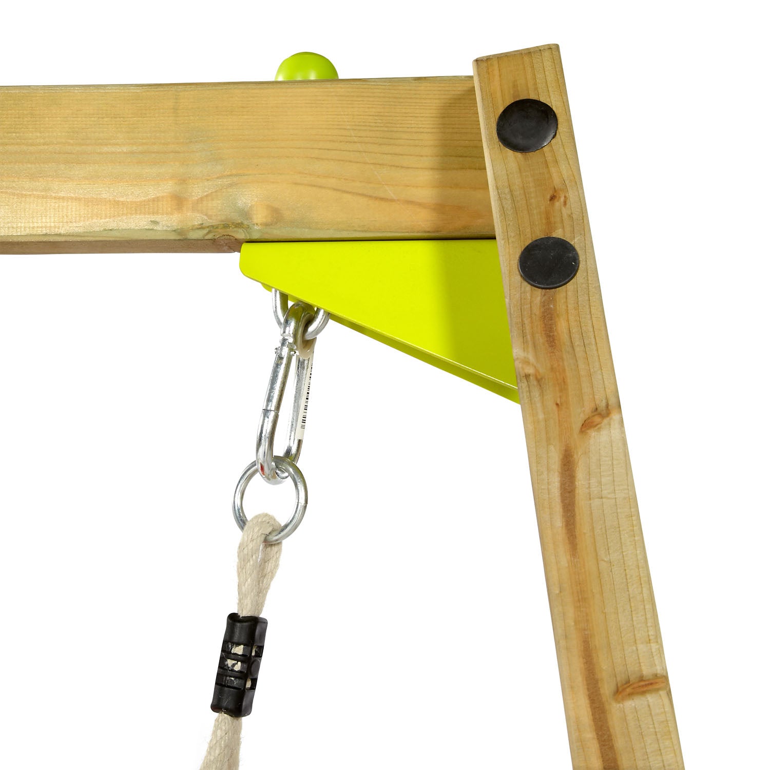 Frame bracket in Plum Play's 3-in-1 Wooden Growing Swing Set