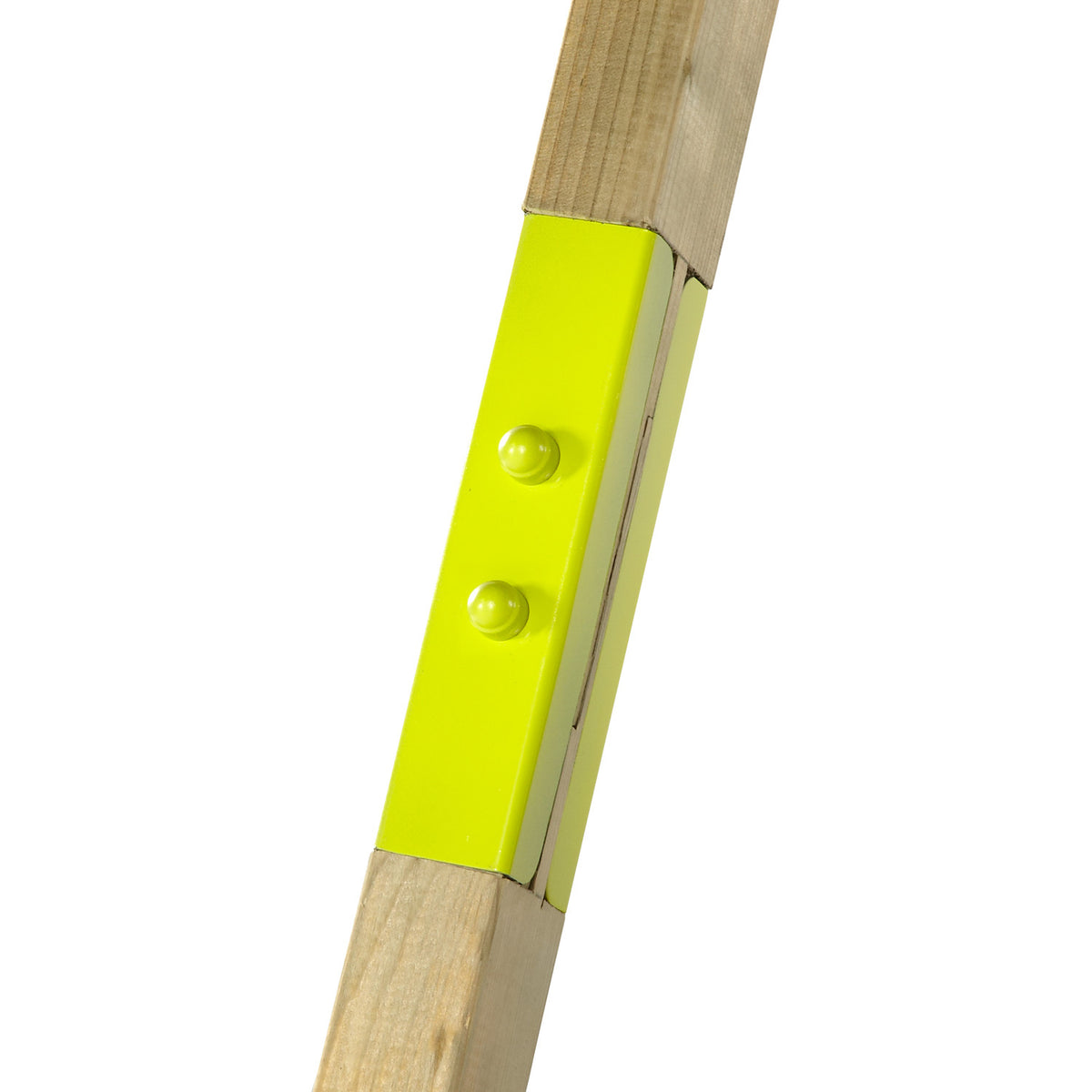 Bracket connecting the leg extension of Plum Play's 3-in-1 Wooden Growing Swing Set
