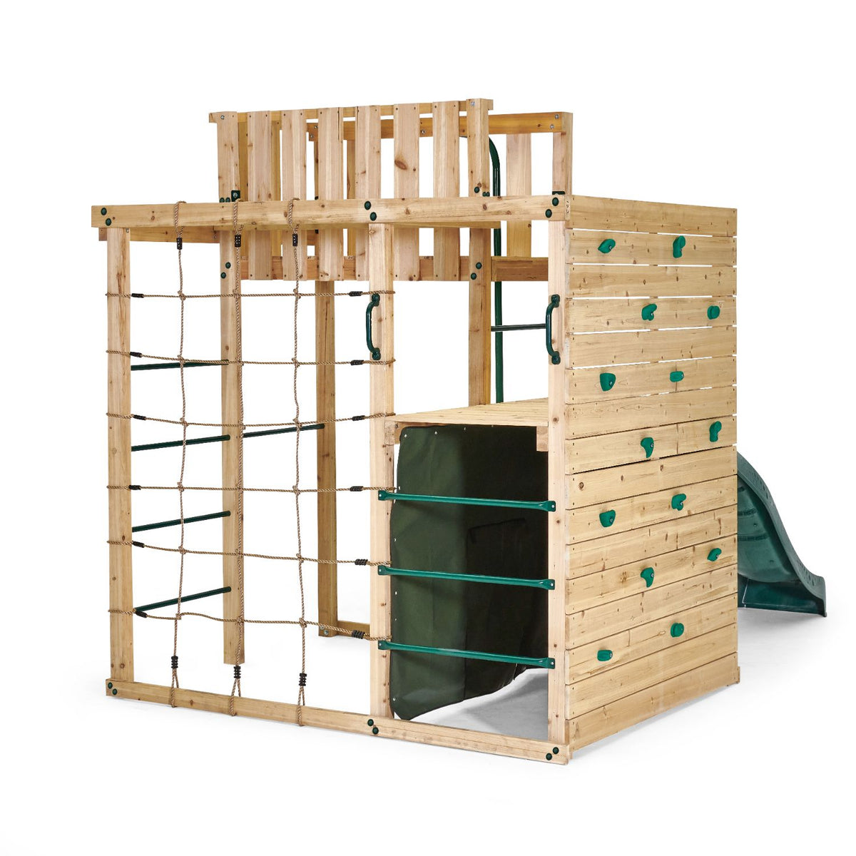 Back view of Plum Play's Wooden Climbing Cube XL