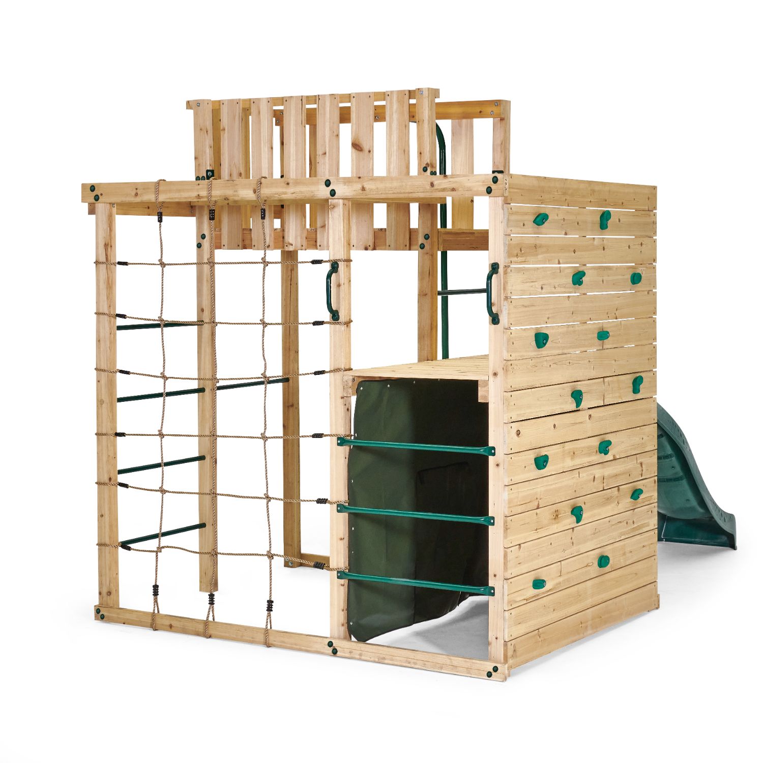 Back view of Plum Play's Wooden Climbing Cube XL