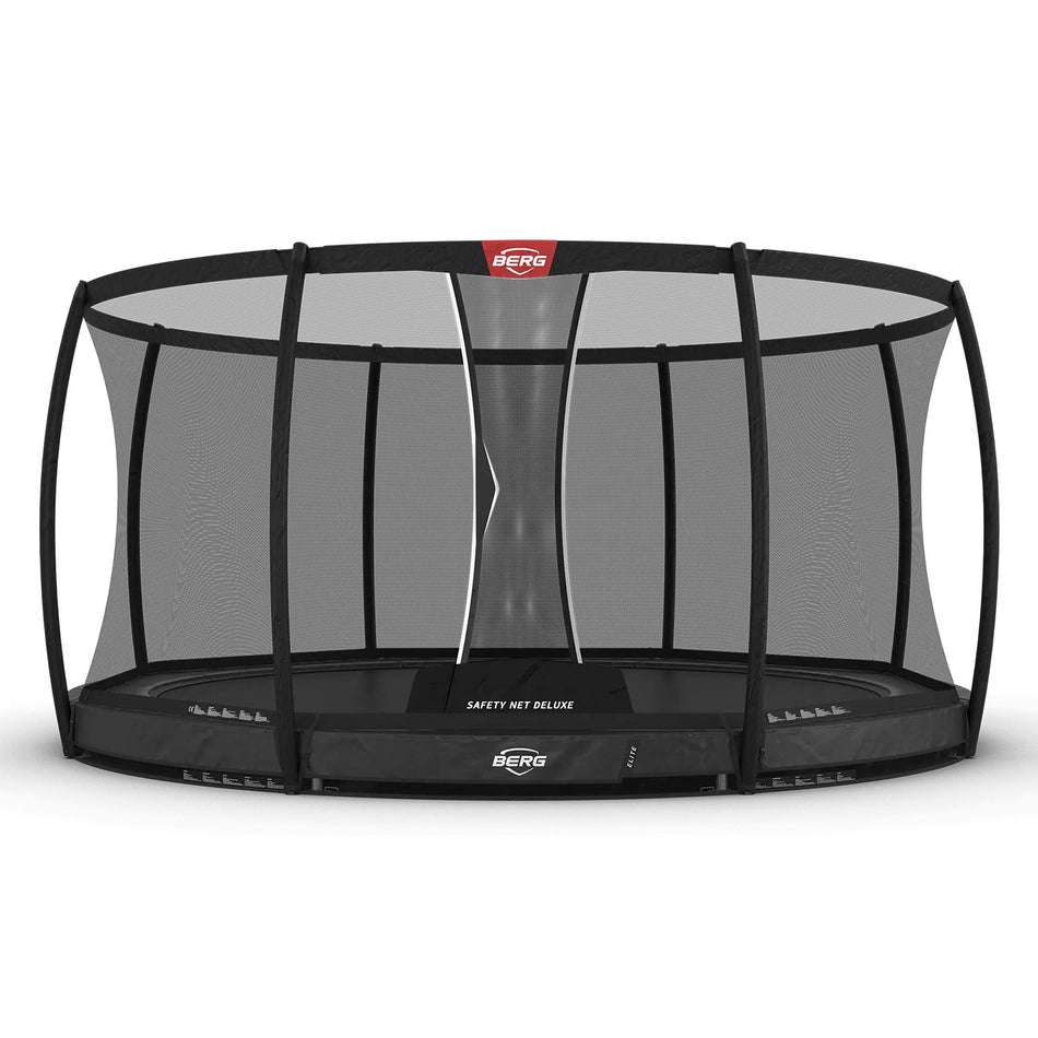 430cm or 14.1ft BERG Elite InGround Round Trampoline with Safety Net Deluxe in Grey colour