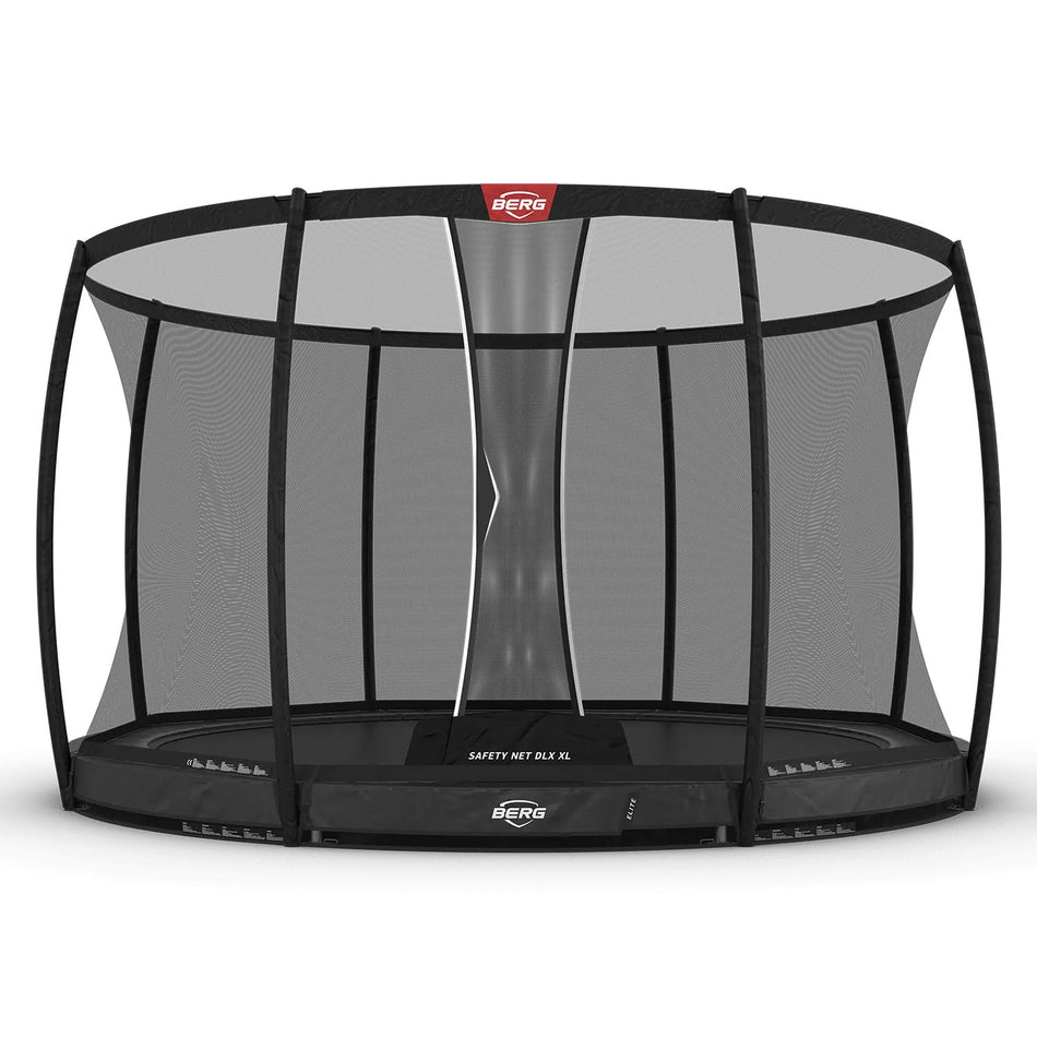 430cm or 14.1ft BERG Elite InGround Round Trampoline with Safety Net DLX XL in Grey colour