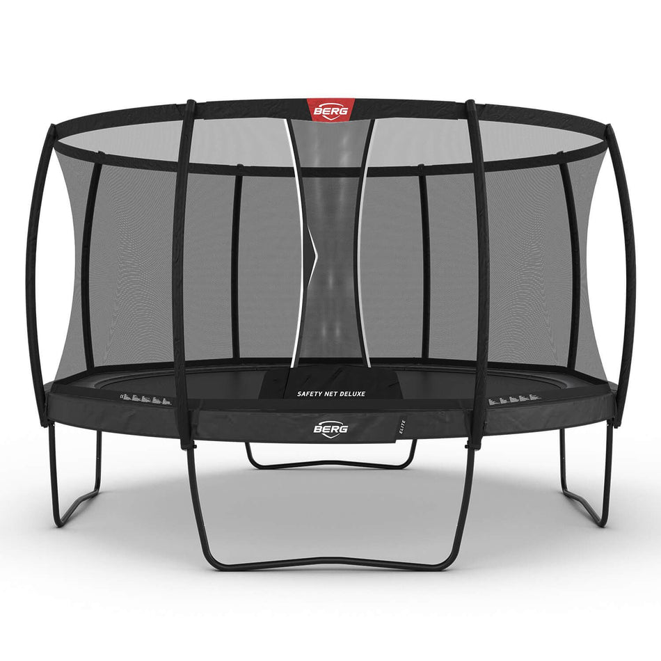 430cm or 14.1ft BERG Elite Round Trampoline with Safety Net Deluxe in Grey colour
