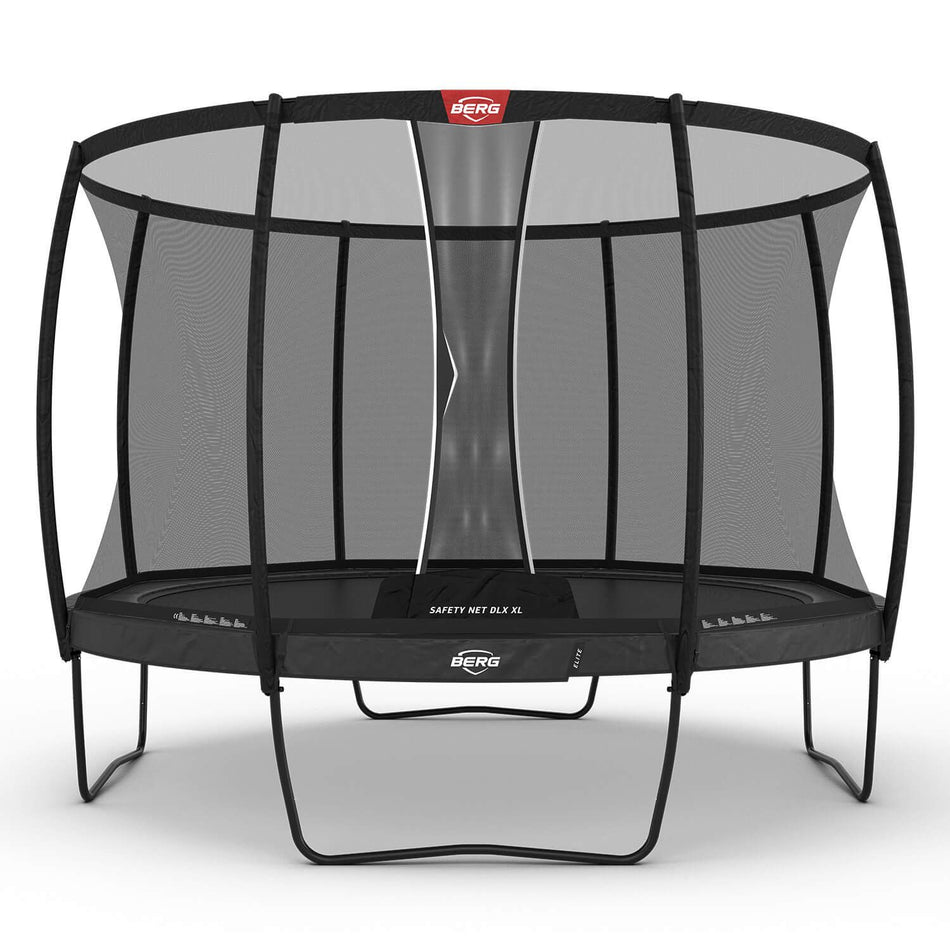 430cm or 14.1ft BERG Elite Round Trampoline with Safety Net DLX XL in Grey colour