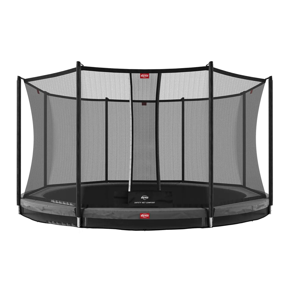 430cm or 14.1ft BERG Favorit InGround Round Trampoline with Safety Net Comfort in Grey colour