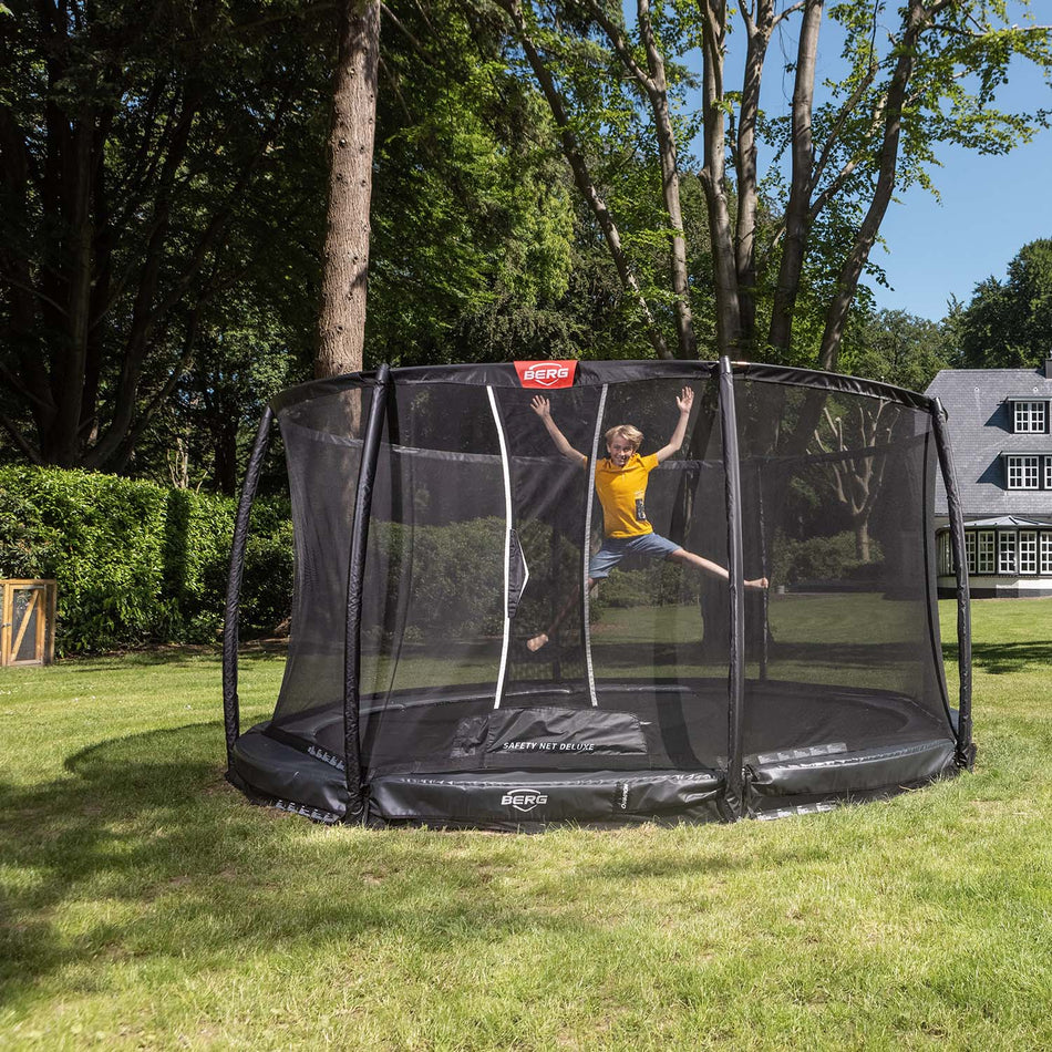 BERG Champion InGround Round Trampoline with Safety Net Deluxe