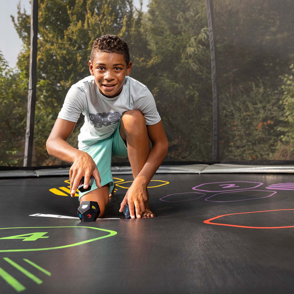 14.1ft BERG Champion Round Trampoline with 'Levels' Jump Mat + Safety Net Deluxe