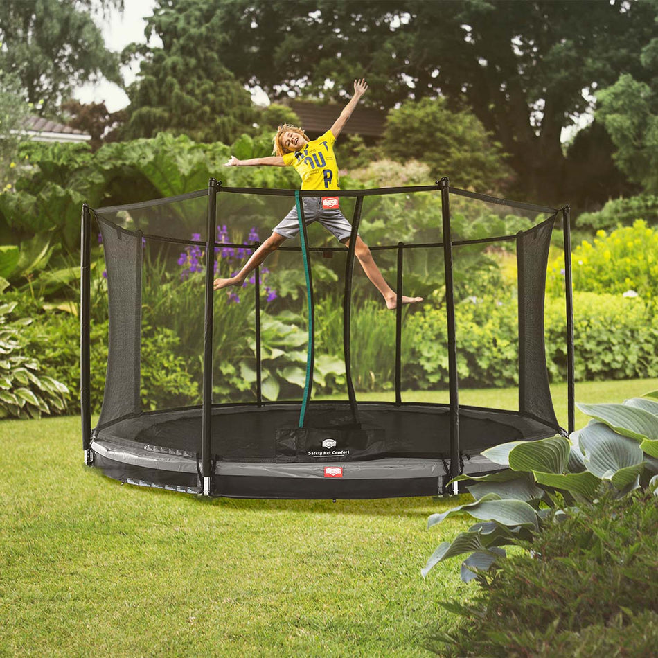 BERG Favorit InGround Round Trampoline with Safety Net Comfort
