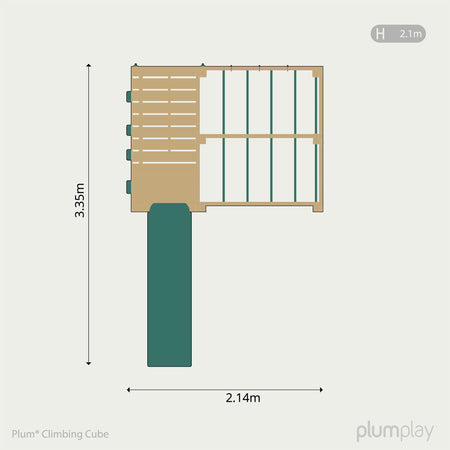 Dimensions of Plum Play's Wooden Climbing Cube