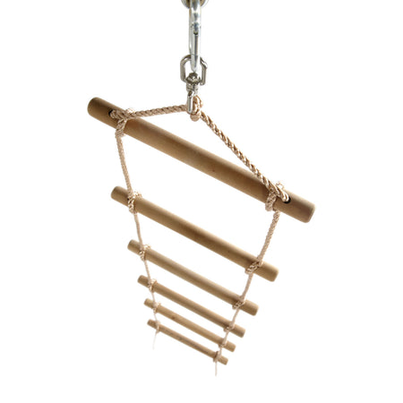 Cargo rope ladder in Plum Play's Gibbon Wooden Swing Set