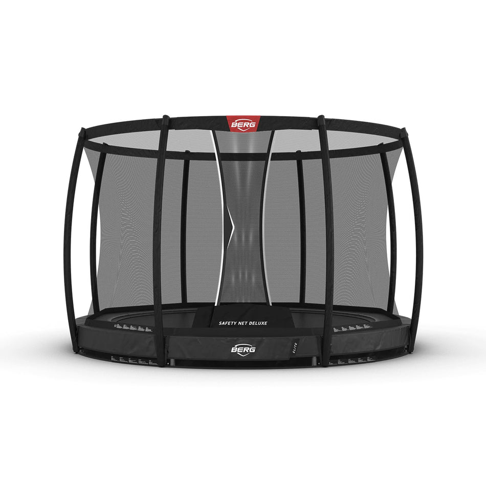 330cm or 10.8ft BERG Elite InGround Round Trampoline with Safety Net Deluxe in Grey colour