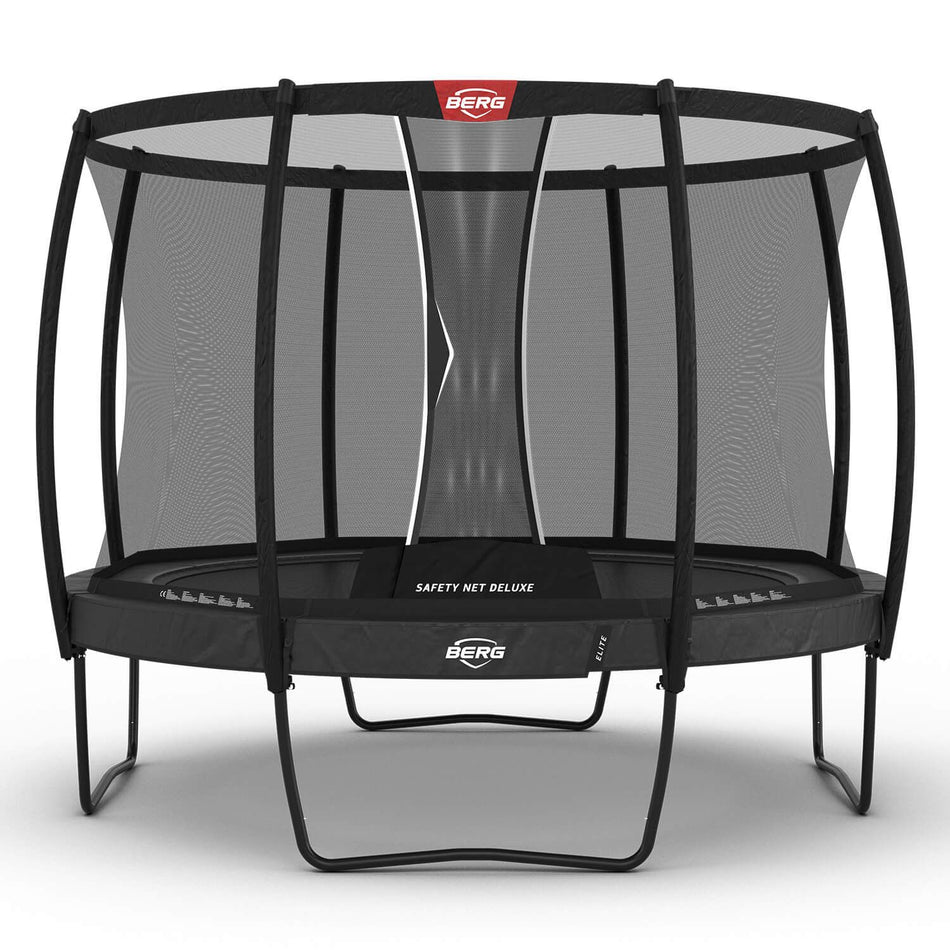 330cm or 10.8ft BERG Elite Round Trampoline with Safety Net Deluxe in Grey colour