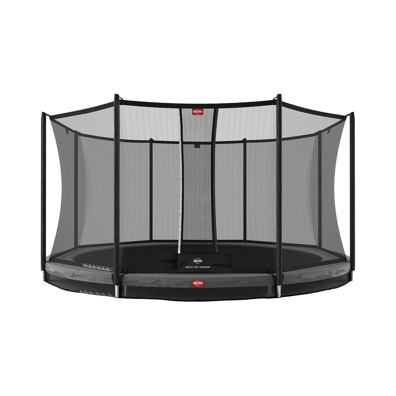 330cm or 10.8ft BERG Favorit InGround Round Trampoline with Safety Net Comfort in Grey colour
