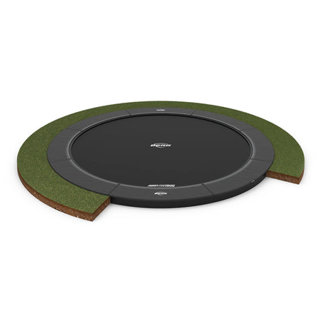 330cm or 11ft BERG SPORTS Elite FlatGround Round Trampoline in Grey colour