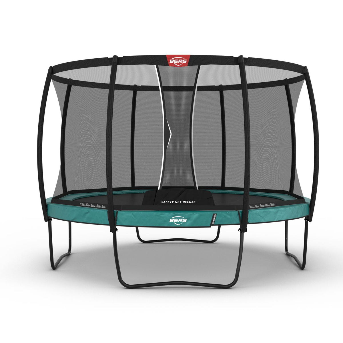 380cm or 12.5ft BERG Champion Round Trampoline with Safety Net Deluxe in Green colour