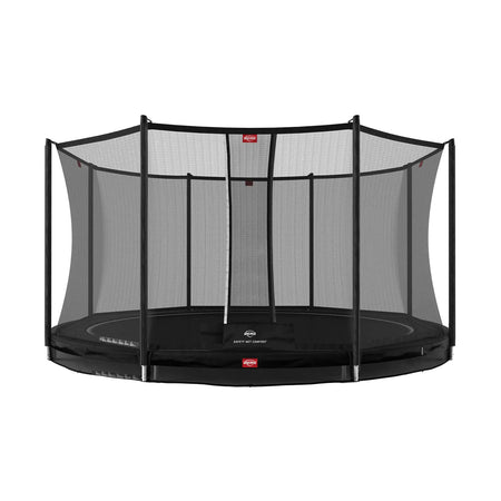 380cm or 12.5ft BERG Favorit InGround Round Trampoline with Safety Net Comfort in Black colour