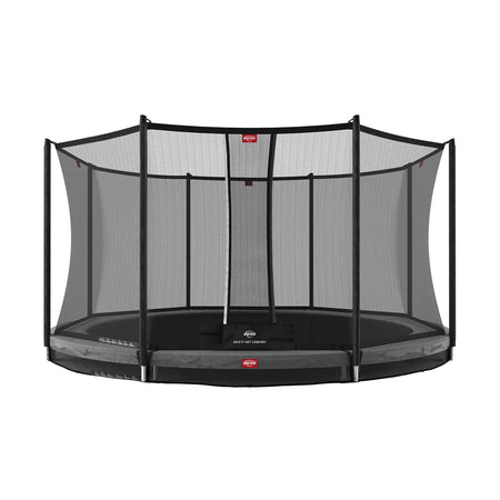 380cm or 12.5ft BERG Favorit InGround Round Trampoline with Safety Net Comfort in Grey colour