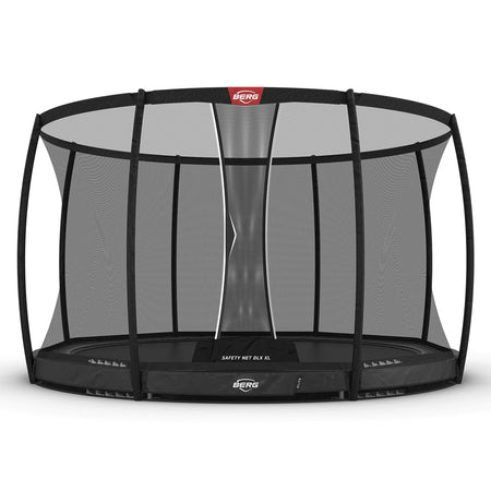 430cm or 14.1ft BERG Elite InGround Round Trampoline with Safety Net DLX XL in Grey colour
