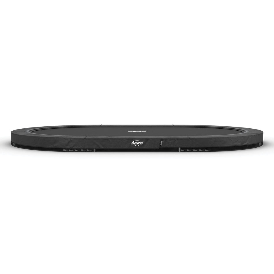 520cm or 17.1ft x 11ft BERG SPORTS Grand Elite InGround Oval Trampoline in Grey colour