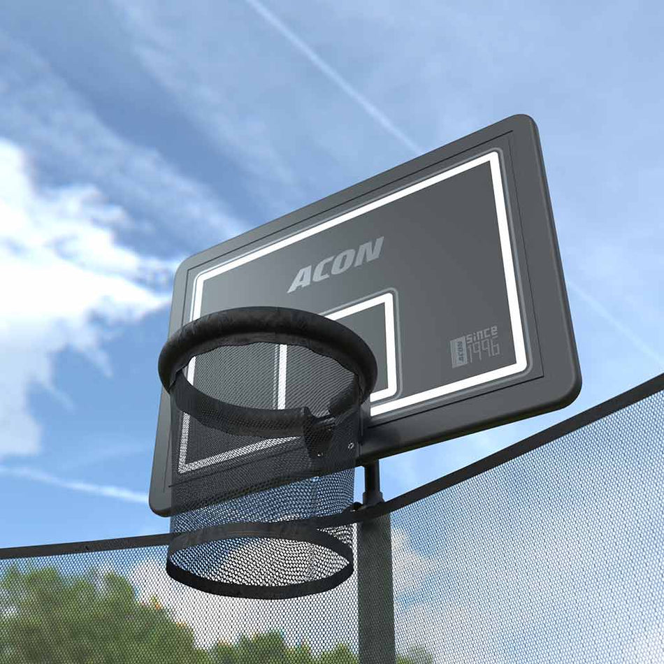 ACON Air Basketball Hoop with Back Net for Round Trampolines