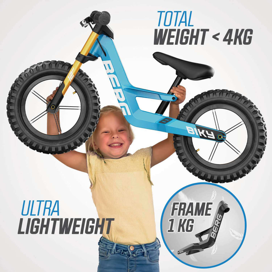 BERG Biky Cross Blue Handbrake Balance Bike (Ages 2.5+)
