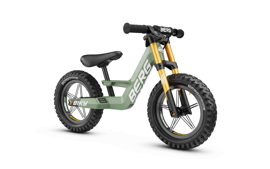 BERG Biky Cross Green Handbrake Balance Bike (Age 2.5+)