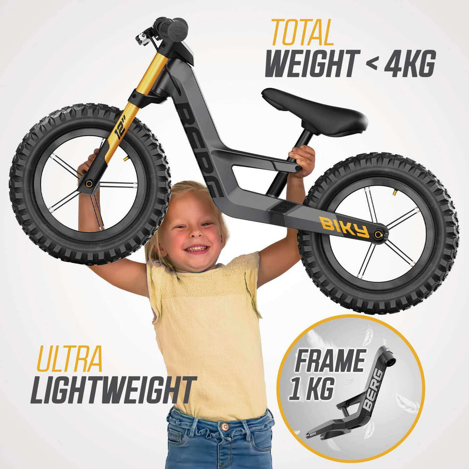 BERG Biky Cross Grey Handbrake Balance Bike (Age 2.5+)