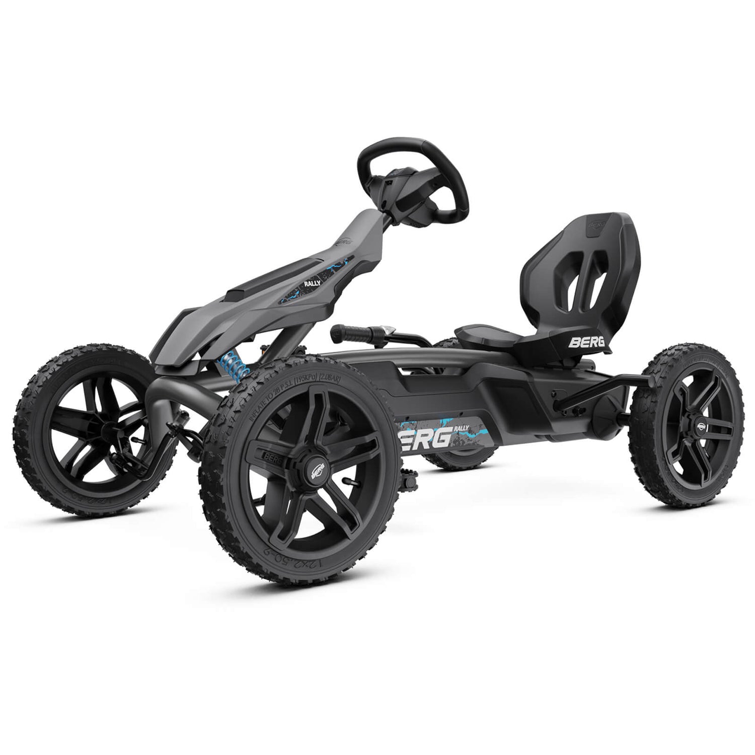 BERG Rally DRT Black 3 Gears Go-Kart with Soundbox & Off-Road Springs