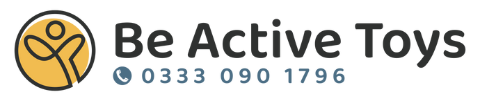 Be Active Toys logo and phone number