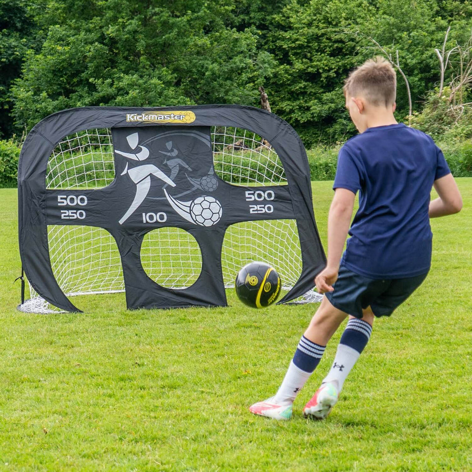 Kickmaster Large Quick Up Football Goal & Shot Target Kit – Ages 5+