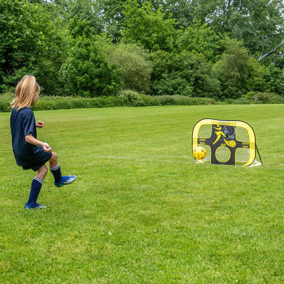 Kickmaster Quick Up Goal & Shot Target – Portable Goal for Ages 5+