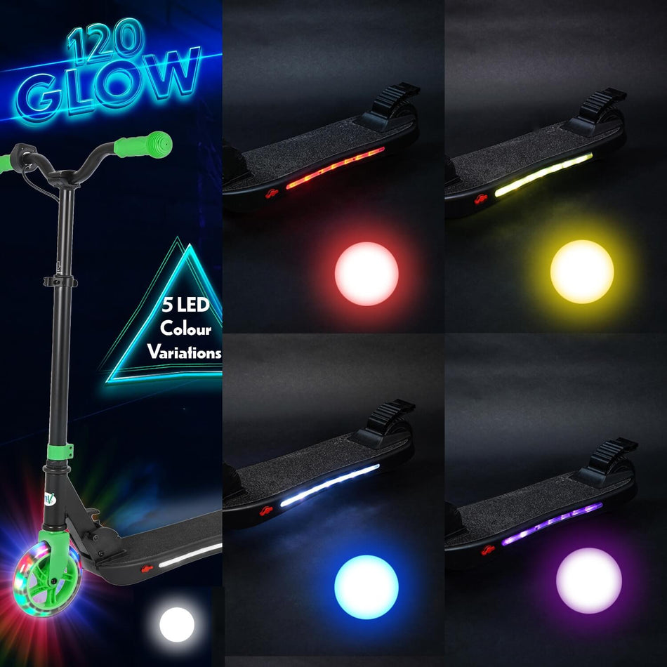 MoVe 120 Glow Electric Scooter – Light-Up Scooter for Kids Aged 6+