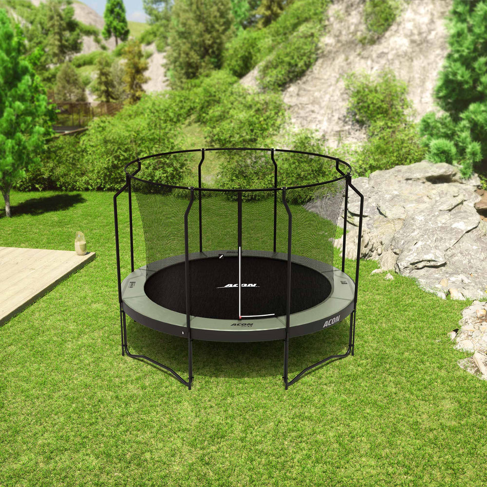 ACON Air 12ft Round Trampoline with Premium Net and Ladder