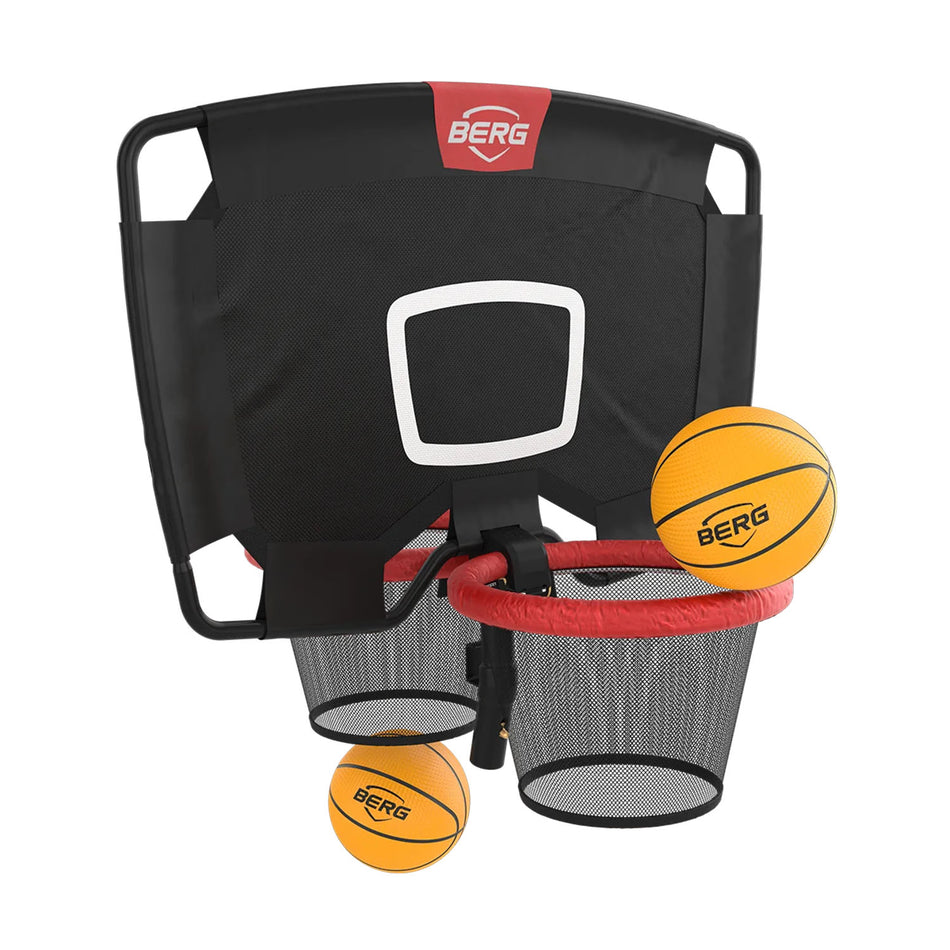 BERG Basketball TwinHoop Trampoline Accessory with balls