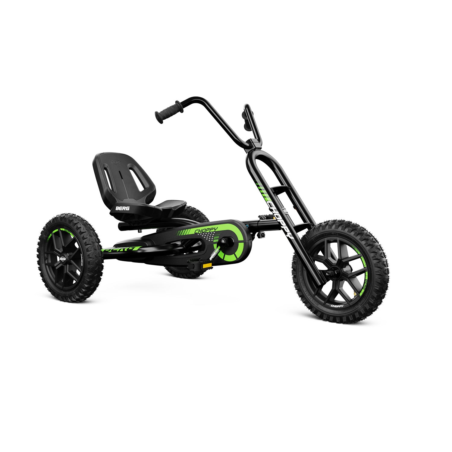 Angled photo of BERG Buddy Choppy Neo Pedal Go-Kart