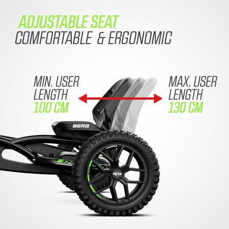 BERG Buddy Choppy Neo Pedal Go-Kart comes with comfortable and ergonomic adjustable seat