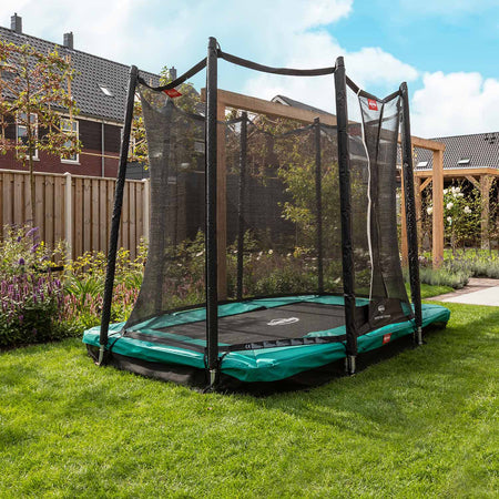 BERG Ultim Favorit InGround Rectangular Trampoline with Safety Net Comfort