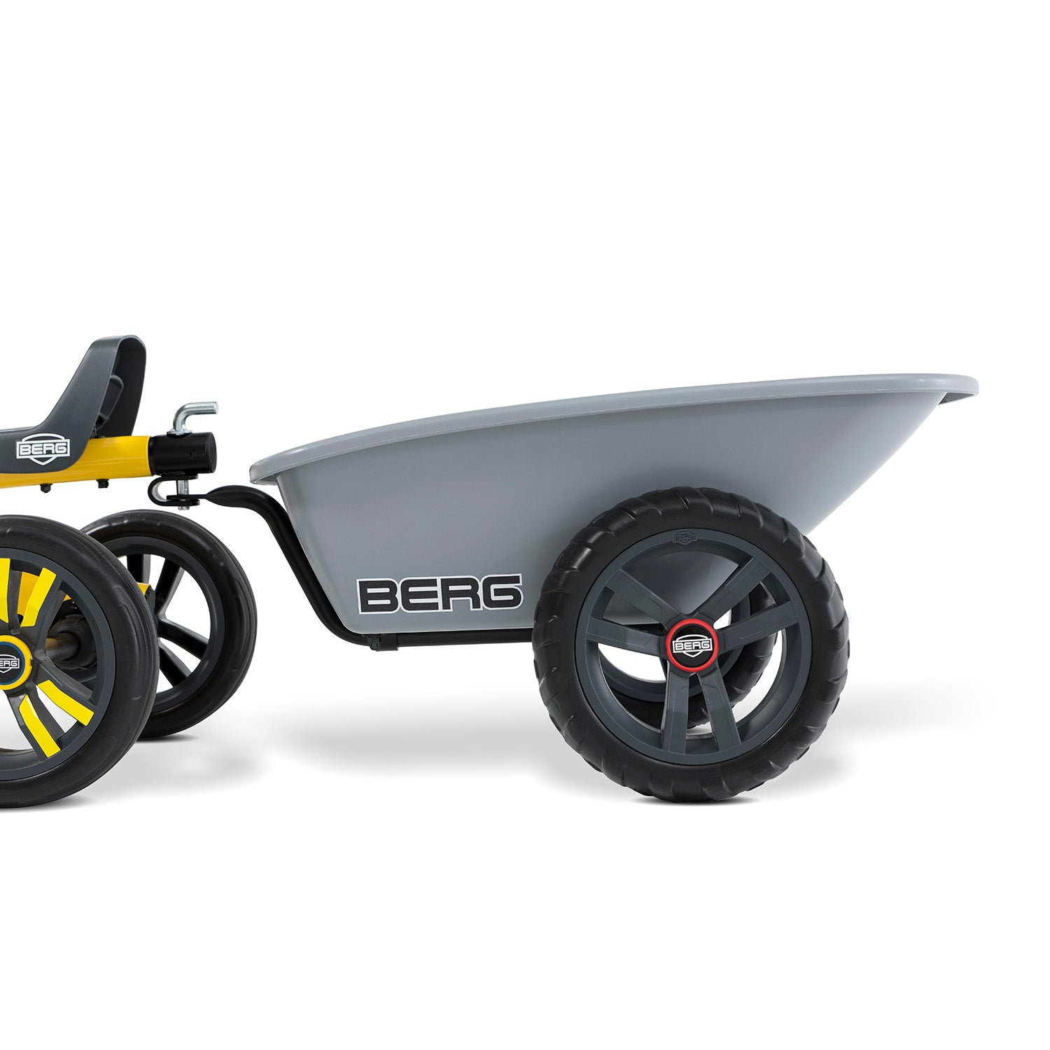 Close-up of BERG Trailer Small in Grey colour