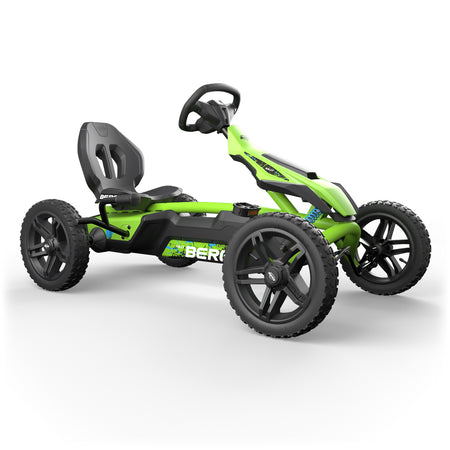 Right angle view of BERG Rally DRT Green Pedal Go-Kart
