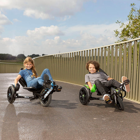 Children riding BERG Street-X Pedal Go-Karts
