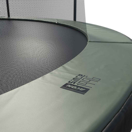 Close up detail of ACON Air 15ft Trampoline with Premium Enclosure