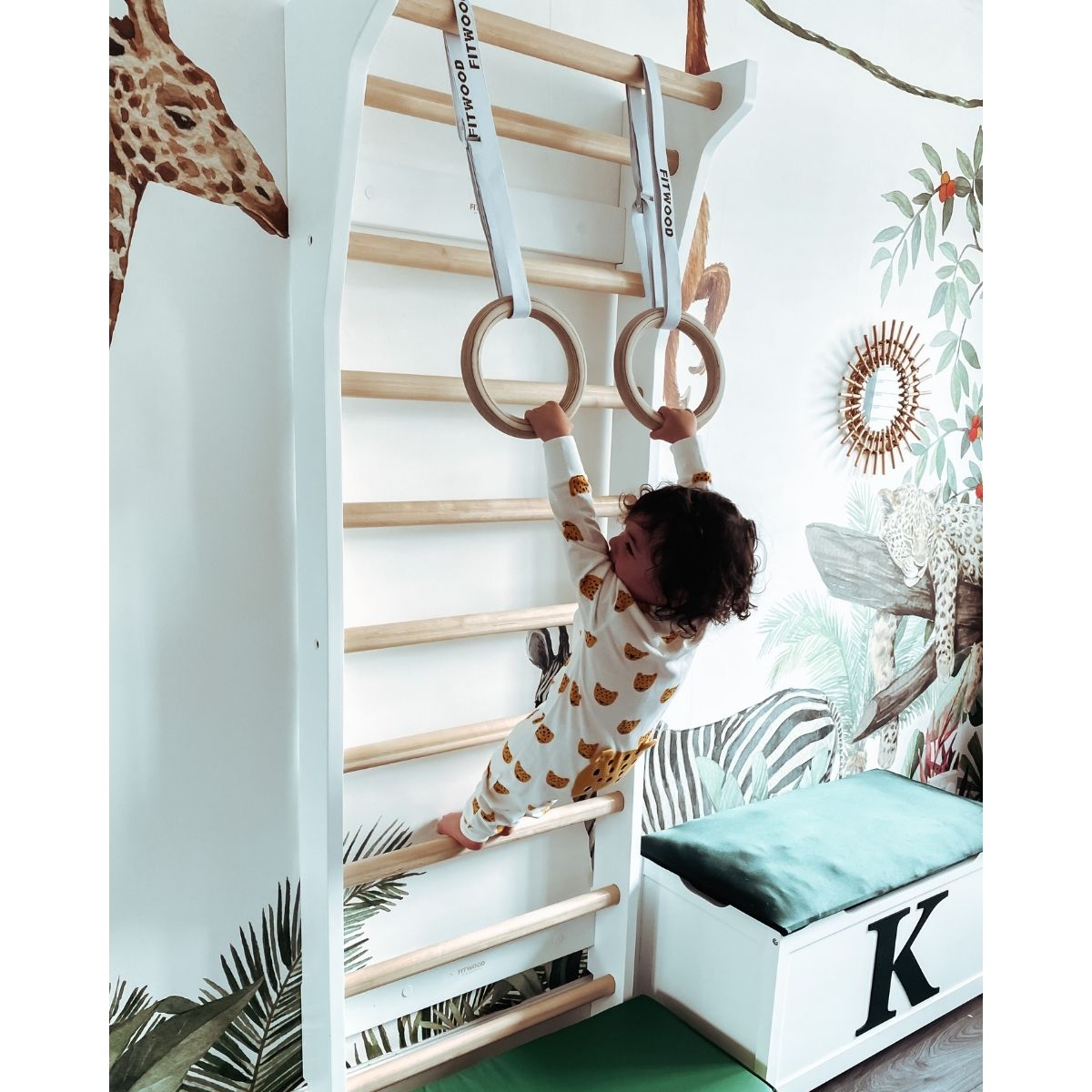 FitWood HJØRUND MINI Gym Rings - Birch - Be Active Toys