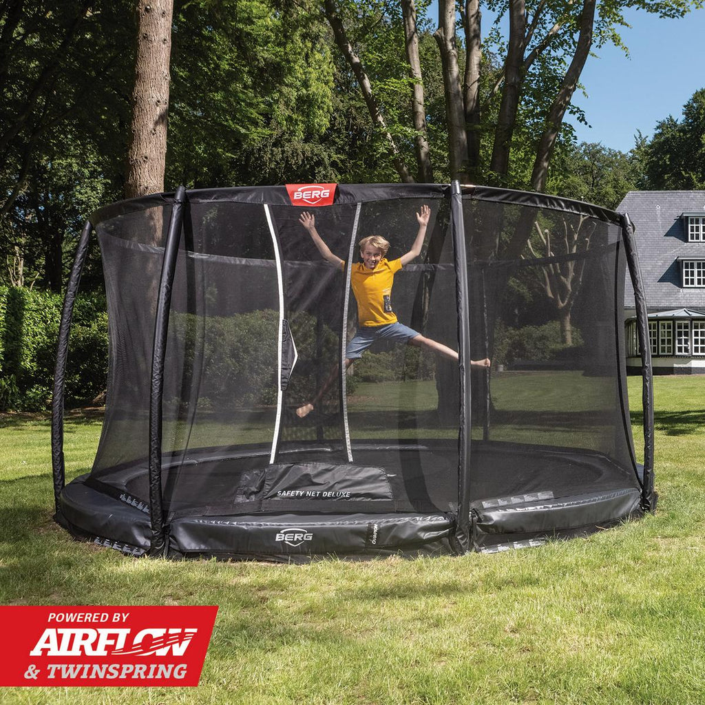 10.8ft BERG Champion InGround Round Trampoline + Safety Net - Be Active Toys