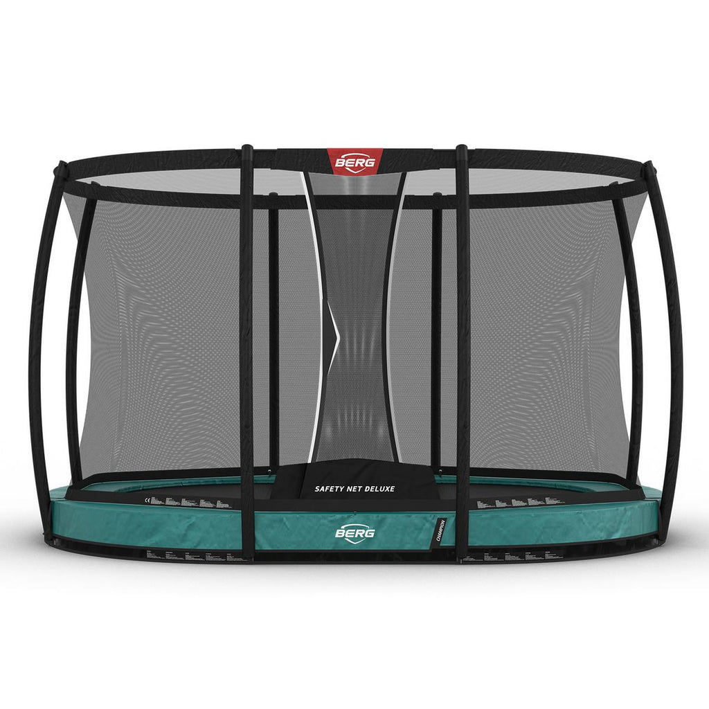 8.2ft x 11.5ft BERG Champion InGround Oval Trampoline + Safety Net - Be Active Toys