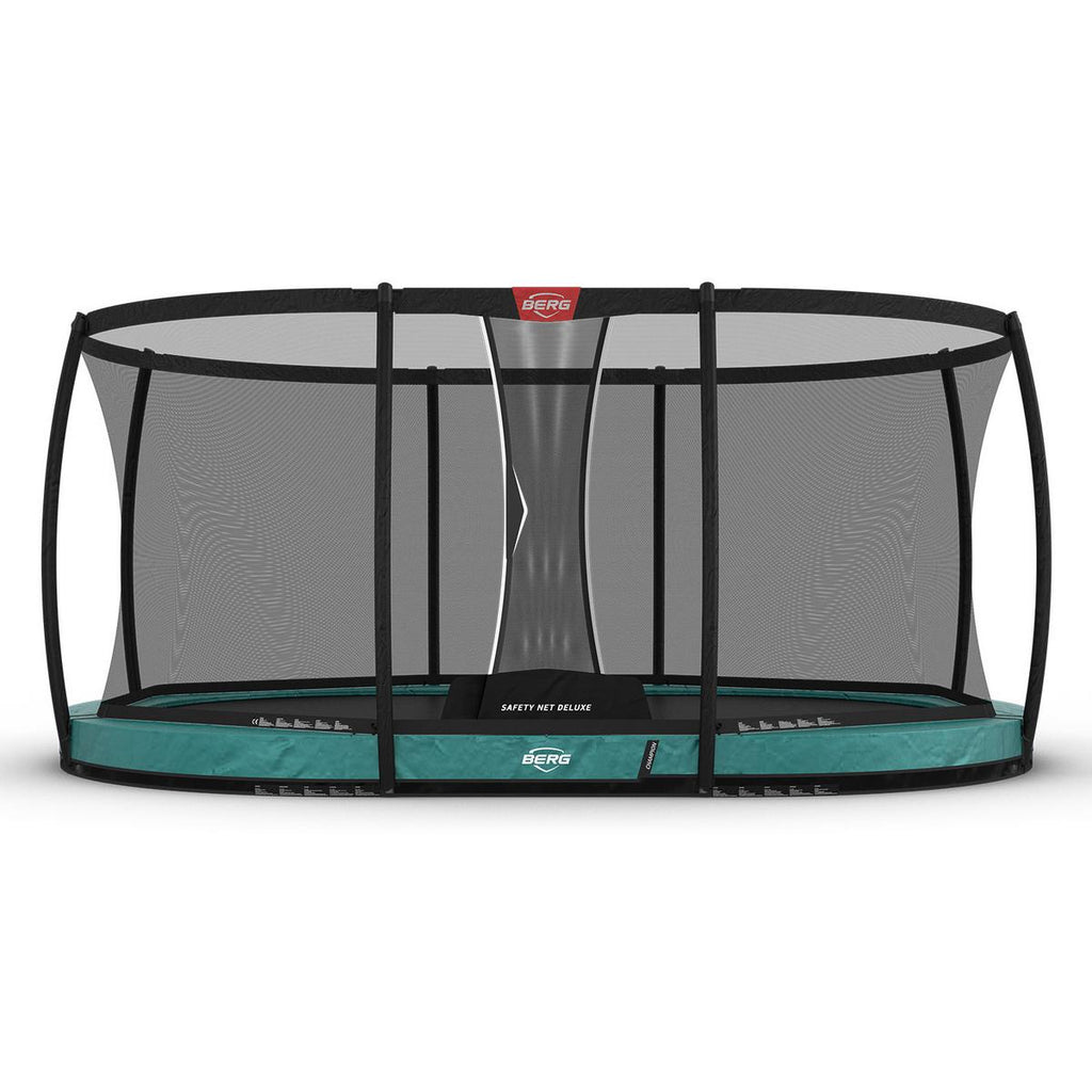 10.2ft x 15.4ft BERG Champion InGround Oval Trampoline + Safety Net - Be Active Toys