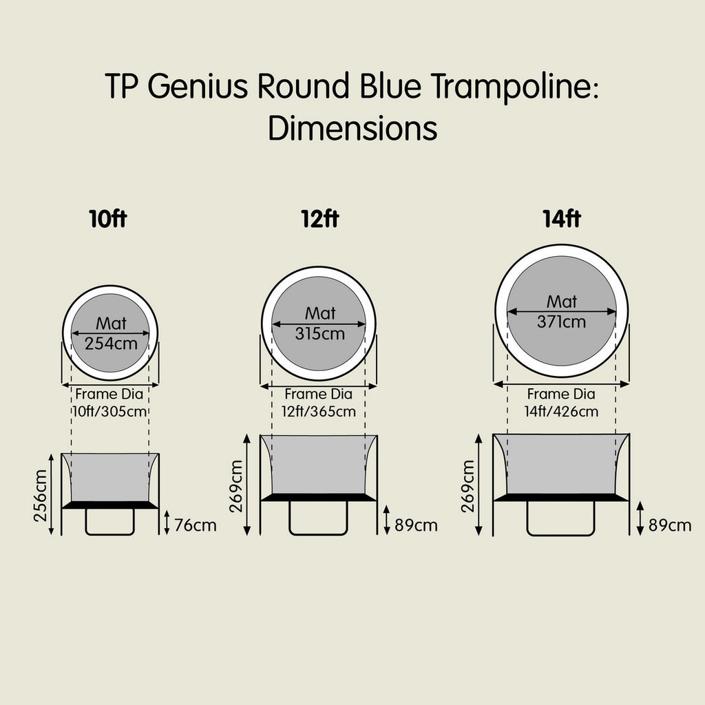 TP 10ft Genius Round Trampoline
